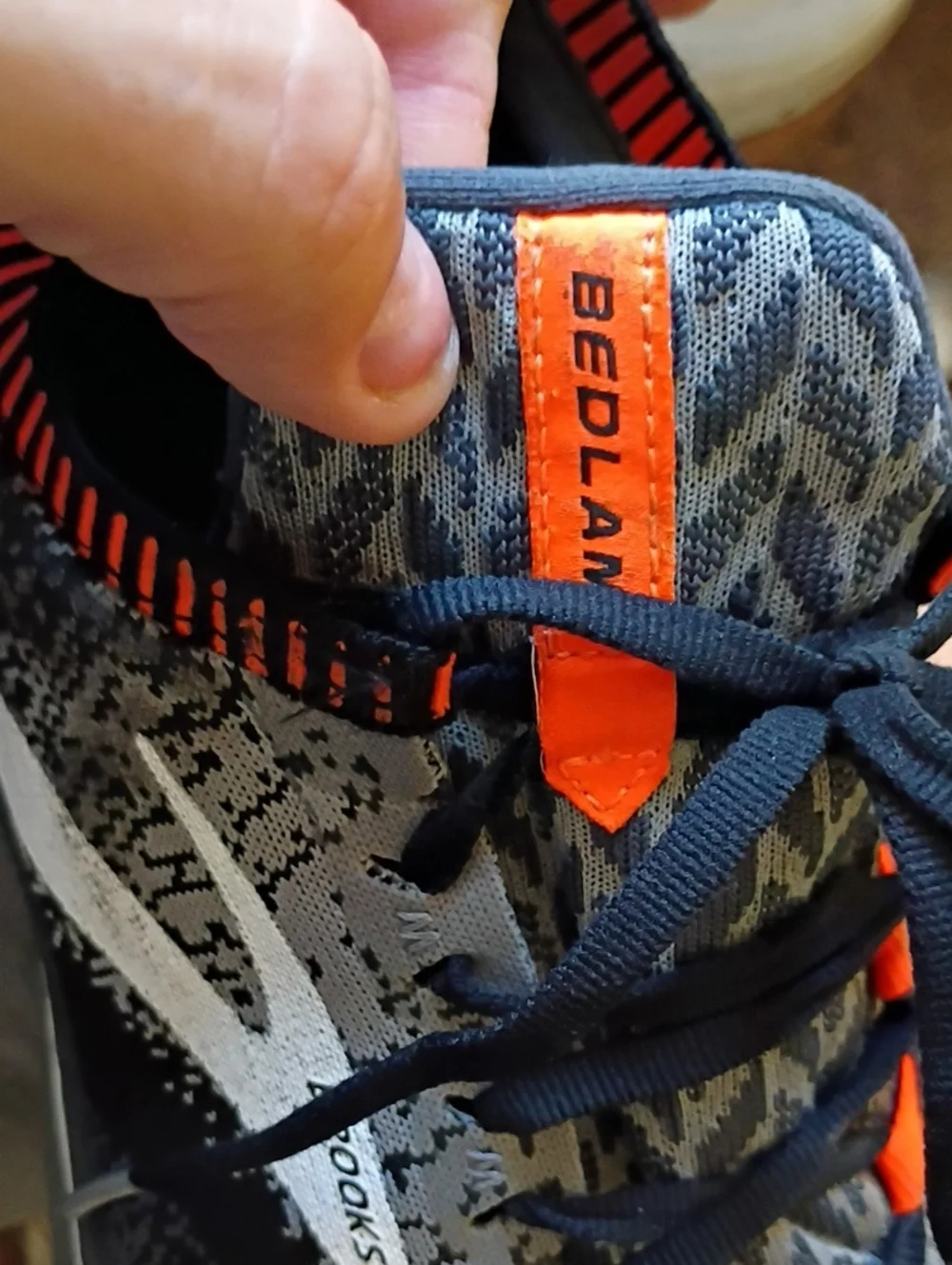 Brooks, Bedlam Knit Running Shoes in Black, Gray & Orange